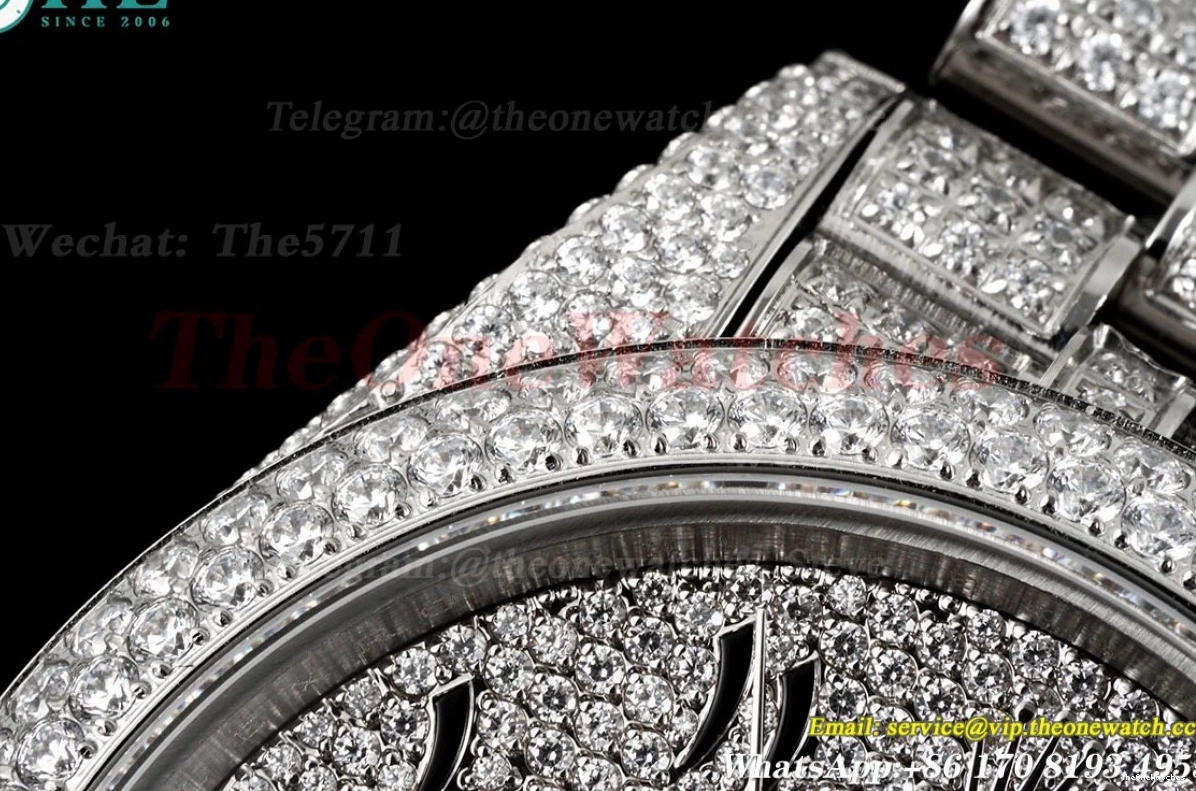 Datejust Full Dia A2824 Arabic 41mm SS Diamonds SS GMF 904L 0227